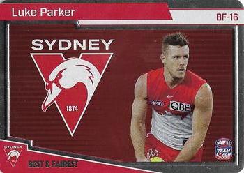 2022 AFL TeamCoach - Best & Fairest Silver #BF-16 Luke Parker Front